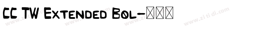 CC TW Extended Bol字体转换